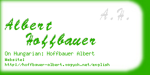 albert hoffbauer business card